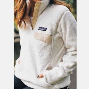 Patagonia Re-Tool Snap-T Fleece Pullover quarter button-down white/cream 🐚🌸